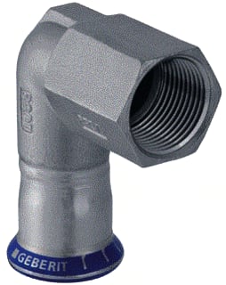 Geberit - Mapress RVS siliconevrij Fitting met 2 aansluitingen mapr rvs s-vry ovgngkn9035