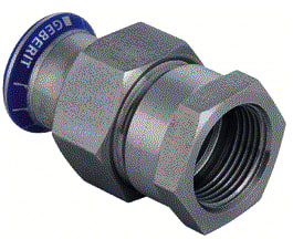 Geberit - Mapress RVS siliconevrij Fitting met 2 aansluitingen Fitting 85354