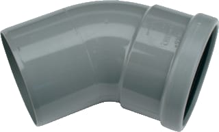 Wavin - Wafix SN4 Fitting met 2 aansluitingen Wafx Bocht 45Gr 125Mm Mof/Spie