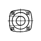 Grundfos - Mech. toebeh./onderdelen v pompen Tegenflens 2' Vierk Se2