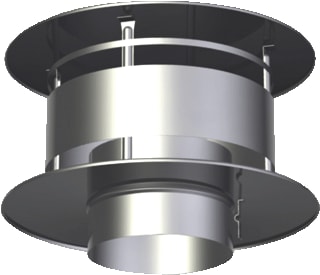 Metaloterm - UE Rookgasafvoerkap Dw.Rvs Uniekap 100Mm
