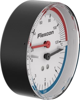 Flamco - Mano-thermometer Manothermometer 80 Axiaal