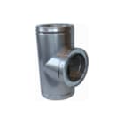 Metaloterm - AT Dubbelw. rookgashulpstuk 3 aansl. T-Stuk Att 90'180Mm
