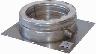 Metaloterm - AT Dubbelw. rookgashulpstuk 1 aansl. voetpl atapu 130mm