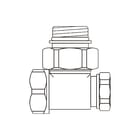 Jaga Konvektco - 5090 Radiatorvoetventiel Retourafsluiter 1/2" 90