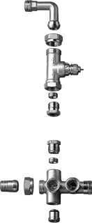 Danfoss - RA-KW Basisset Rad.aansl.combi. m kraan+onderblok 2 Pyps Muur Basis