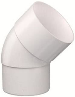 Wavin - HWA Fitting met 2 aansluitingen Bocht 45Gr 100Mm Wit