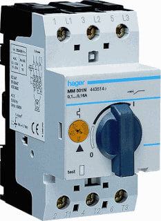Hager - MM Motorbeveiligingsschakelaar Motorbevschak 6.3A Mm509N