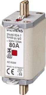 Siemens - 3NA6 NH00 Smeltpatroon (mes) Mespatr.3Na6830-7 100A 00