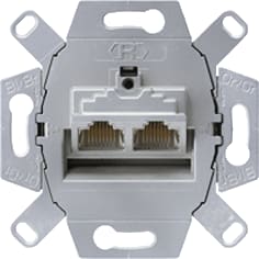 Jung - Basiselement Datacontactdoos twisted pair Data Cat6 2X8P Lsa Basis