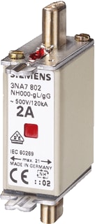 Siemens - 3NA7 NH000 Smeltpatroon (mes) Mespatroon 3Na7814 35A 00
