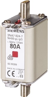 Siemens - 3NA7 NH00 Smeltpatroon (mes) Mespatr.3Na7830-7 100A 00