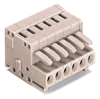 Wago - Kabelconnector v printplaatconnect. Steker Fem 734-102