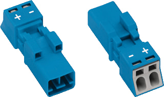 Wago - Winsta Mini 890 Conn. v insteekbare gebouwinstall. Steker Male 2P Bl