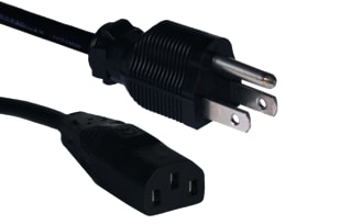 Ratio Electric - Power Cord Aansluitleiding Net Us-C13 3X18Awg 2,5M