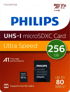 Philips - Opslagmedium digitaal Micro Sdxc 256Gb Adapter