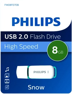 Philips - Opslagmedium digitaal usb 2.0 8gb snow groen