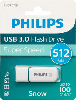 Philips - Opslagmedium digitaal Usb 3.0 512Gb Snow Lichtgrn