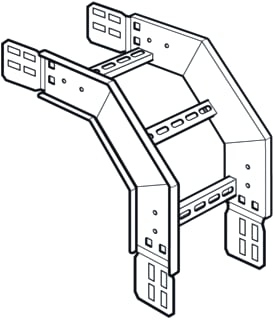 Legrand - Swifts Bocht/hoekstuk kabelladder Vervalstuk Thvz B600 H125