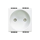 Bticino - LivingLight Wandcontactdoos (WCD schakelmat.) legr light wcd 2p cebec 2mod