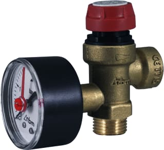 RBM - 354 Veiligheidsventiel Overst+Mano 1/2Bixbu 3 Bar