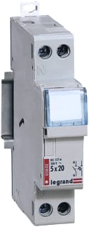 Legrand - LEXIC DIN Houder voor cilindrische zekering Scheidermin.Cil.Smeltpatr