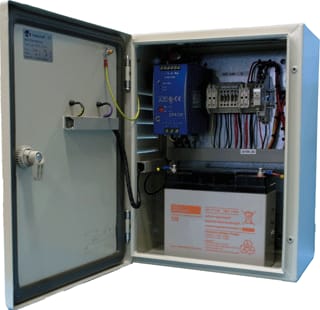 Intercel - Gebufferd, 12Vdc Universele voedingseenheid buffervoeding 12v 4a 1hr