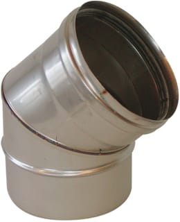 Metaloterm - ME Enkelw. rookgashulpstuk 2 aansl. Bocht 45 Graden