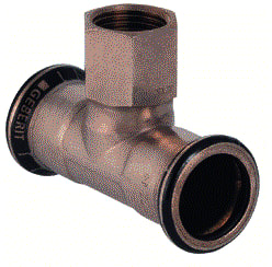 Geberit - Mapress CuNiFe Fitting met 3 aansluitingen mapr cunf ovrgntst bi15 ½