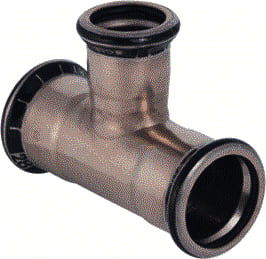 Geberit - Mapress CuNiFe Fitting met 3 aansluitingen Mapr Verl. Tstuk 54-35