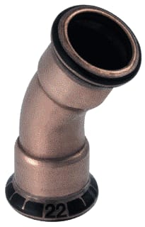Geberit - Mapress CuNiFe Fitting met 2 aansluitingen mapr cunf bcht 30gr 15mm