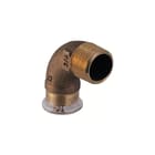 Geberit - Mapress Brons Fitting met 2 aansluitingen mapr brns ovgngkn 90bu18r¾
