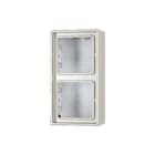 Jung - Aluminium/Edelstaal/Chroom Opbouwbak inbouwschakelmateriaal Opbouwkap 2Voud Edelstaal