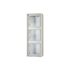 Jung - Aluminium/Edelstaal/Chroom Opbouwbak inbouwschakelmateriaal Opbouwbak Compl 3-V Es