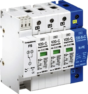 OBO - V20 280 Netoverspanningsbeveiliging Overspafl V20-C/3+Npe/Fs
