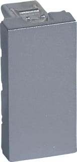 Legrand - Mosaic Blindplaat drukknop/signaallamp Blindplaat 1M Alu
