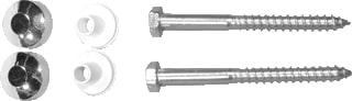 De Beer - Schroefbevestigingsset Wc-Bev.Set 6X70 Pk Vz Wit