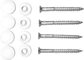 De Beer - Schroefbevestigingsset wc-bev.set 6x60 lk vz wit