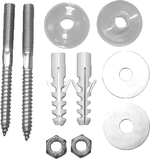 De Beer - Schroefbevestigingsset Wast-Bev.Set M8X80 B10