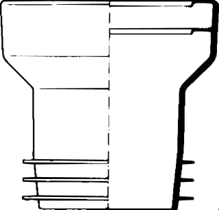 Wisa - NKS Closetaansluitstuk Manchet Nr 2 Wit