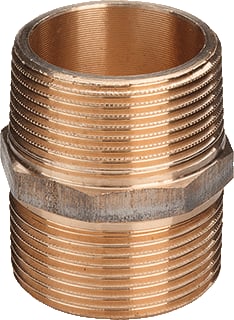 Viega - Bronzen draadfittingen 3280 Fitting met 2 aansluitingen Draadfit2 Dub.Nip 1 Br