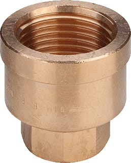 Viega - Bronzen draadfittingen 3240 Fitting met 2 aansluitingen Sok 3/4X1/2 Brons/Blank