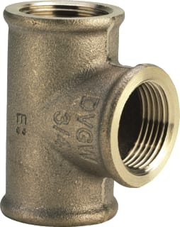 Viega - Bronzen draadfittingen 3130 Fitting met 3 aansluitingen 321727