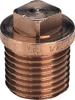 Viega - Bronzen draadfittingen 3290 Fitting met 1 aansluiting Fitt . 1 Aansl Stop 1/2