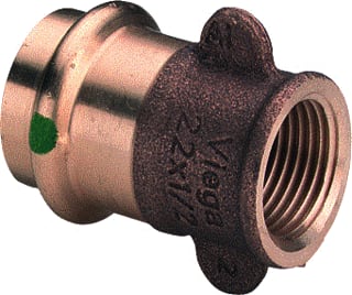 Viega - Sanpress 2212.3 Fitting met 2 aansluitingen sanp overg.st 18x1/2