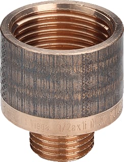 Viega - Bronzen draadfittingen 3242 Fitting met 2 aansluitingen Draadfit2 Verloop 1/2X3/8