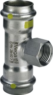 Viega - Sanpress Inox Gas Fitting met 3 aansluitingen 486730
