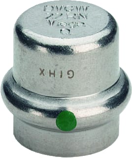 Viega - Sanpress Inox 2356 Fitting met 1 aansluiting Sanp Eindkap Rvs 22