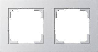Gira - E2 Afdekraam schakelmateriaal Afdkrm 2V Aluminium