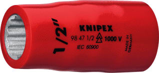 Knipex - 9847 Dop voor zeskantmoeren doppen ratel 1/2"